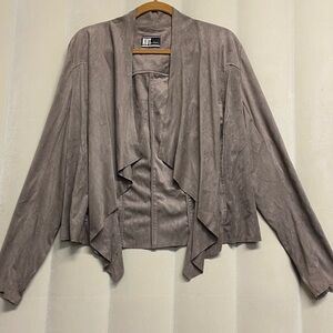 Kut From The Kloth Women’s Tayanita Jacket Faux Suede Soft Open Drape Front Y2K